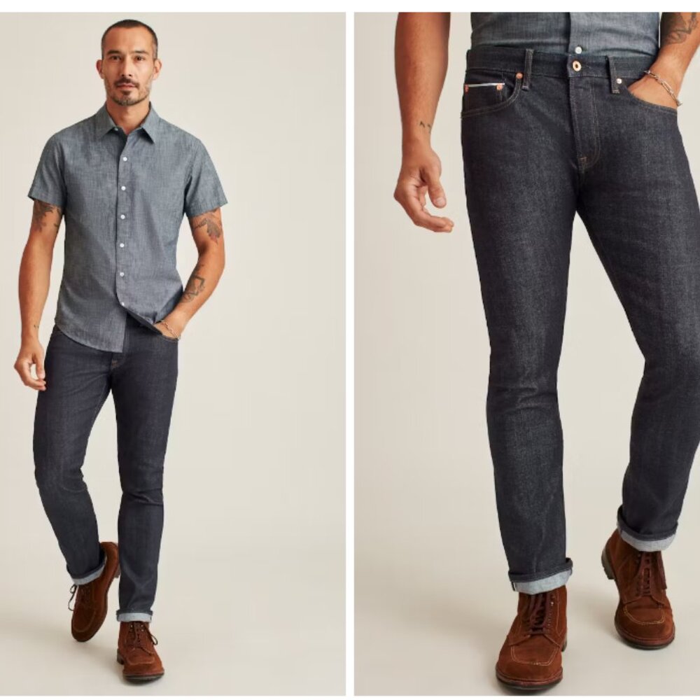 Men's Bonobos Selvedge Stretch Jeans 33x30 Athletic Resin Rinse